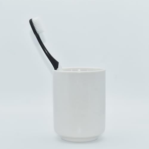 Modern Pure White Ceramic Handleless Mug