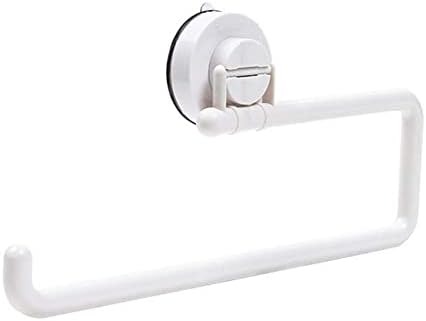 Easy to Install Suction Cup Bathroom Towel Rack Kitchen Paper Bag Holder