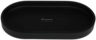 Elegant Black Resin Vanity Tray