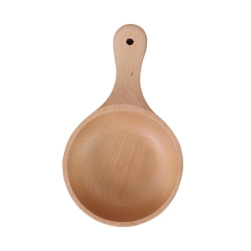 Wooden Bowl with Handle for Dinner Serving