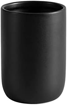 cordial Ceramic Toothbrush Dispenser for Bathroom Black