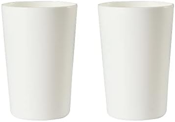 Sturdy White Plastic Tumbler with Lid Durable for Home Outdoor Use