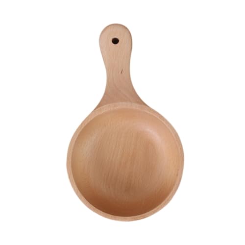 Wooden Bowl with Handle for Dinner Serving