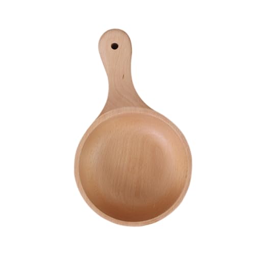 Wooden Bowl with Handle for Dinner Serving