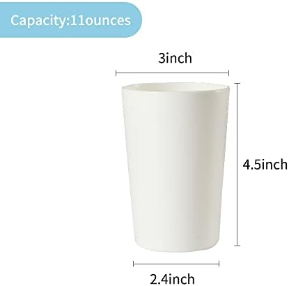 Sturdy White Plastic Tumbler with Lid Durable for Home Outdoor Use