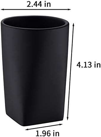 Modern Resin Bath Tumbler Holder in Matte Black Design
