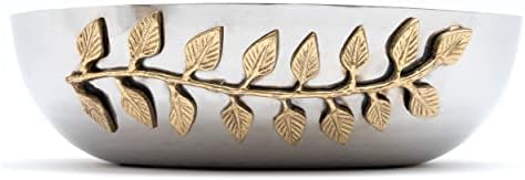 GUTE Decorative Silver Hammered Bowl 10 Dia Fruit Catch All