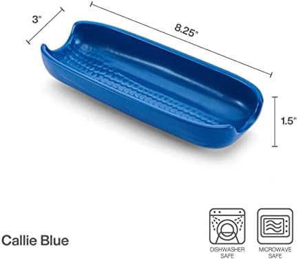 Pfaltzgraff Callie Stoneware Corn Dishes Set of 4 Blue Handles