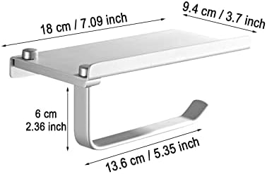 Stylish Toilet Paper Holder Phone Shelf Wall-Mounted Holder