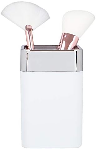 Home Basics Square Matte White Chrome Tumbler