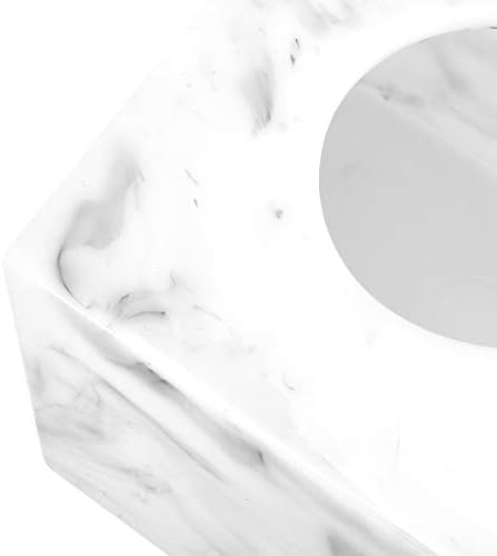 Luxspire Resin Tissue Box Cover Holder Marble White
