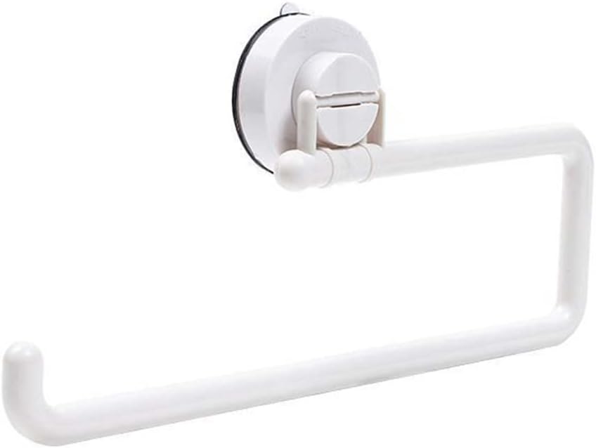 Easy to Install Suction Cup Bathroom Towel Rack Kitchen Paper Bag Holder