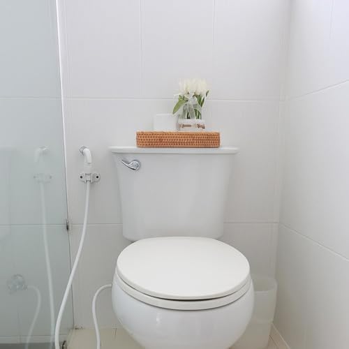 DECrafts Eco Rattan Bathroom Vanity Tray for Storage and Style
