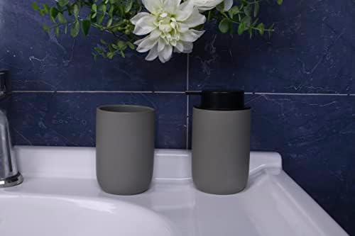 cordial Ceramic Toothbrush Dispenser for Bathroom Black