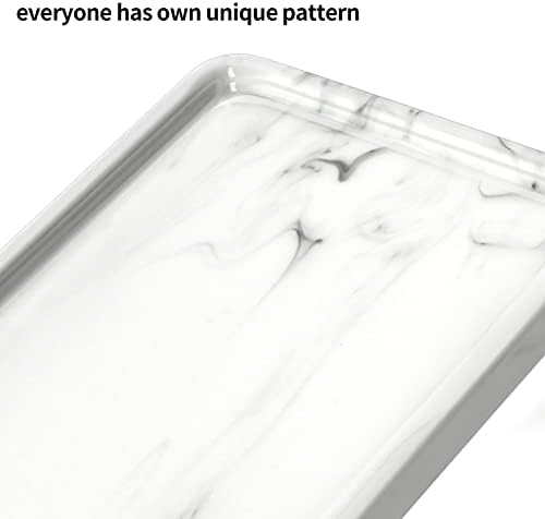 10 Ceramic White Marble Tray for Bathroom Kitchen Home