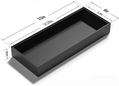 Double Bamboo Toilet Tank Trays Set - Modern Black Bathroom Storage Solution