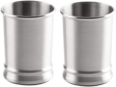 mDesign Modern Stainless Steel Toothbrush Holders