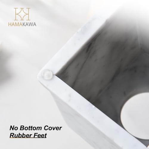 Natural Marble Tissue Box Cover Carrara White 6x6x57in Square Holder