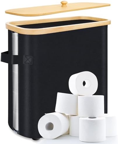 Sicamin Bamboo Folding Toilet Paper Organizer