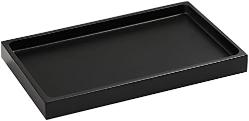 Luxspire Multi-Purpose Bathroom Vanity Tray in Matte Black
