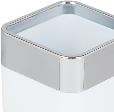 Home Basics Square Matte White Chrome Tumbler