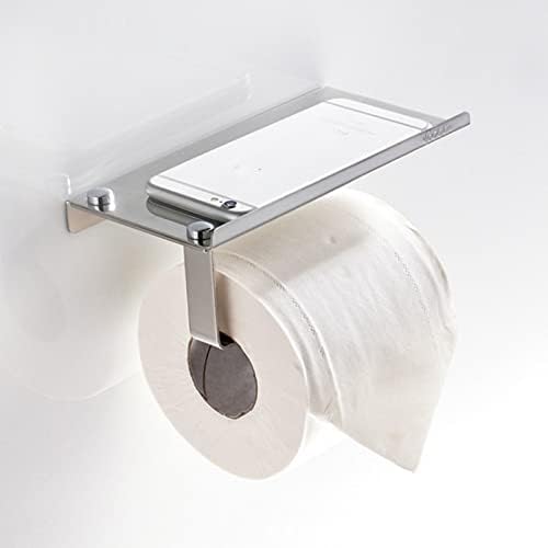Stylish Toilet Paper Holder Phone Shelf Wall-Mounted Holder