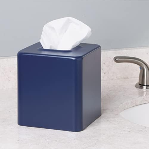 Sturdy Metal Square Tissue Box Cover - Modern Design for Bathroom Use