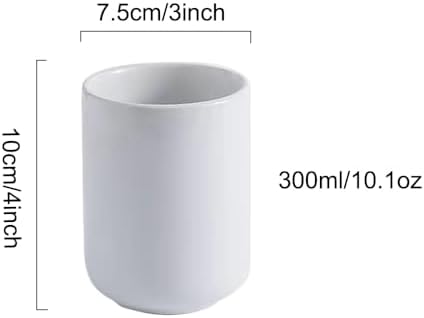 Modern Pure White Ceramic Handleless Mug