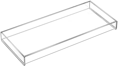 MaxGear Acrylic Vanity Tray 118 x 5 x 12 Inch Bathroom Organizer