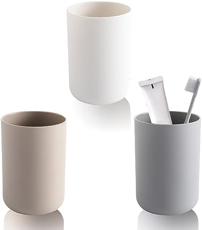 3-Piece Unbreakable Toothbrush Cup Holder