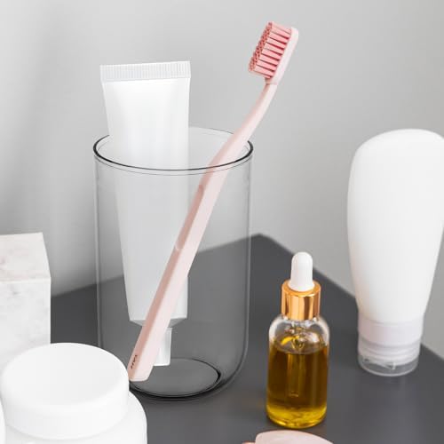 Set of 3 Crystal Clear Toothbrush Holders 135oz Reusable BathroomT_ACCESSORIES