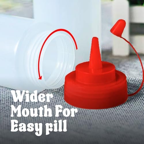 Norcalway Condiment Squeeze Bottles 8x8 BPA-Free