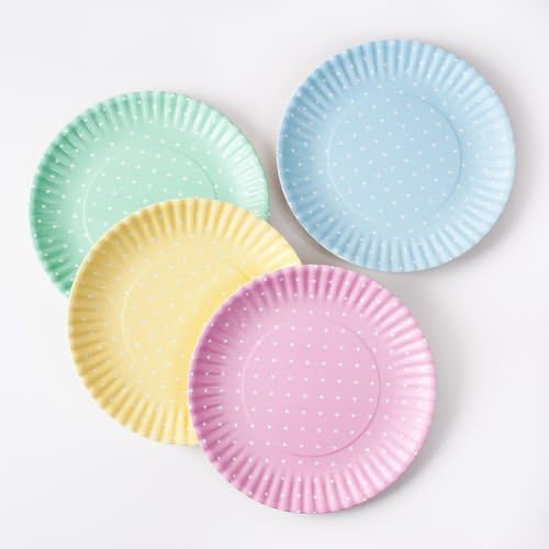 180 Degrees Melamine Plates Set of 4 Unique Polka Dot Design