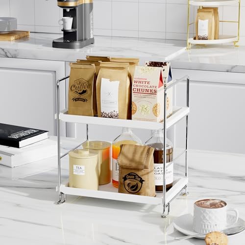 FSyueyun 2-Tier Sliver Bathroom Counter Organizer