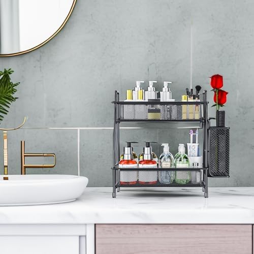 Bath Organizer 2-Tier Storage Tray for Countertops