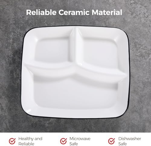 OMISTAR 4-Piece Portion Control Plates Set