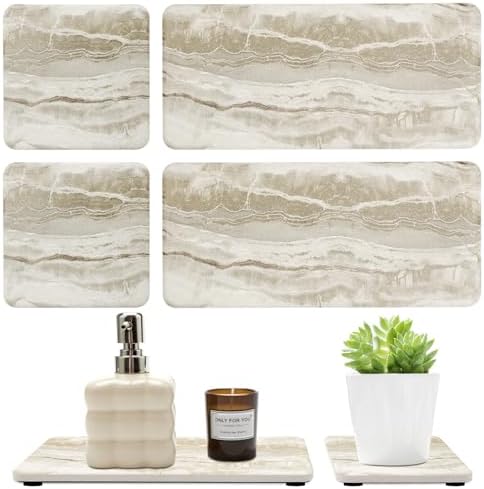 Deceram Set of 4 Drying Stones for Kitchen Bath