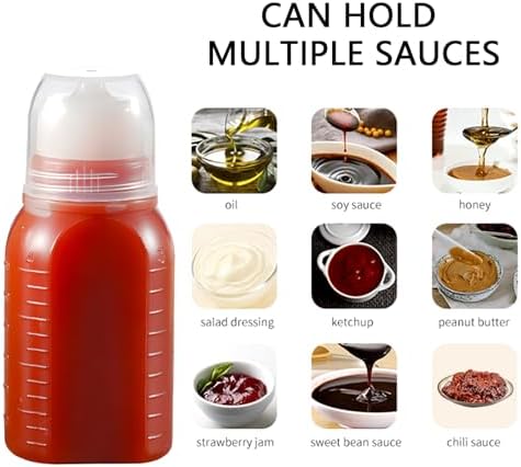 Squeeze Bottle Set for Salad BBQ and More