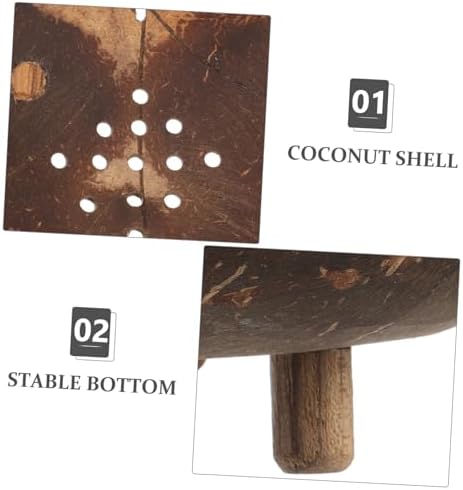 Stylish Coconut Shell Soap Dish Holder for Bathroom