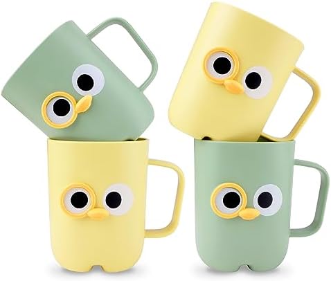 4-Piece Eco-Friendly cartoon Toothbrush Holders for Kids and Adults