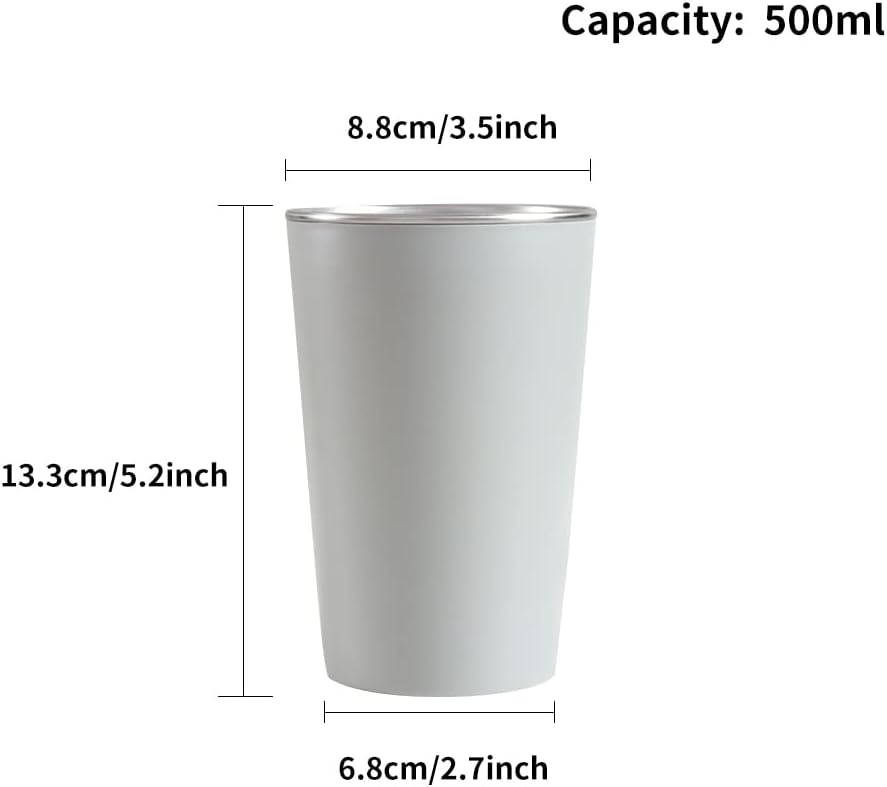 Perfect 500ml Stainless Steel Coffee Cups Anti-Scald Non-Slip Design