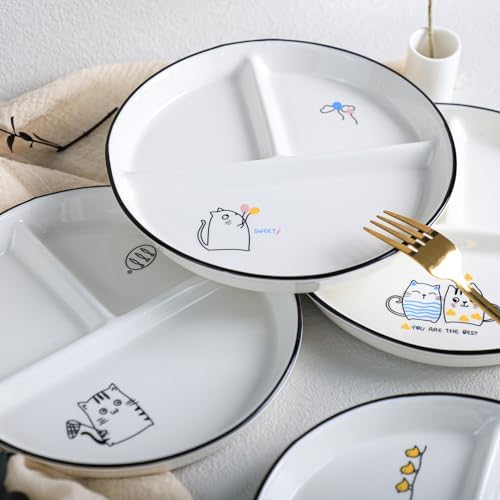 DINOSAUR DELIGHTS - CLAssy 8in Ceramic Plate for Balanced Meals