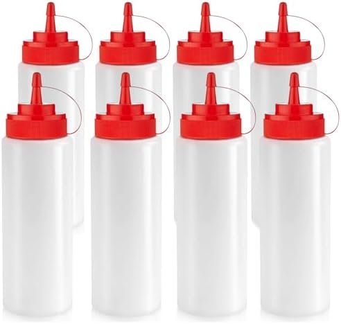 Norcalway Condiment Squeeze Bottles 8x8 BPA-Free