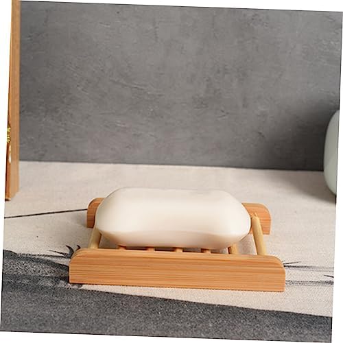 HEALLILY Wooden Soap Rack Elegant Draining Design for Bathroom Countertop Use