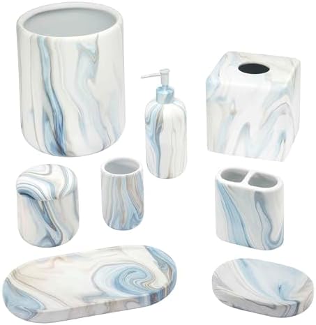 Avanti Resin Tissue Box Cover Blue