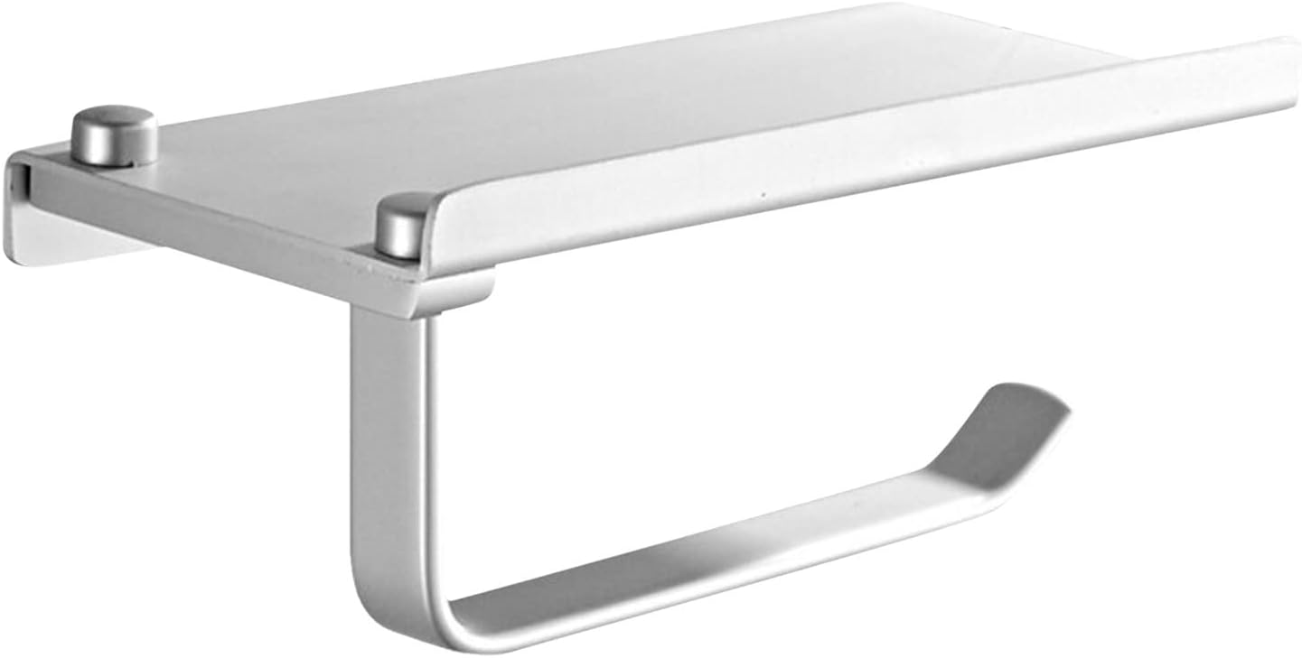 Stylish Toilet Paper Holder Phone Shelf Wall-Mounted Holder