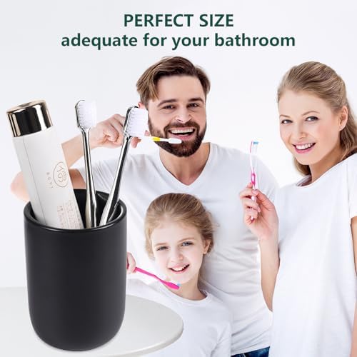 BosilunLife 12oz Ceramic Toothbrush Holder Durable Stylish for BATH