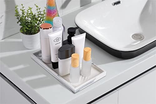 White Marble Bathroom Counter Tray