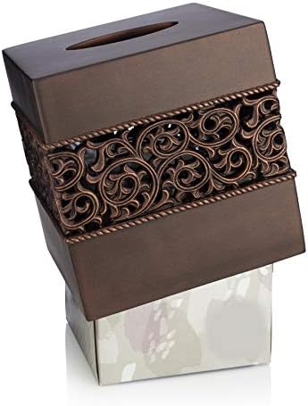 Essentra Home Bronze Tissue Cover for Bathroom Counter