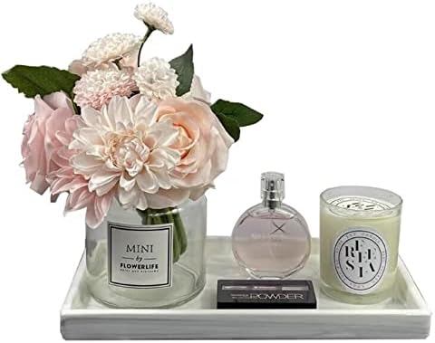 White Marble Bathroom Counter Tray